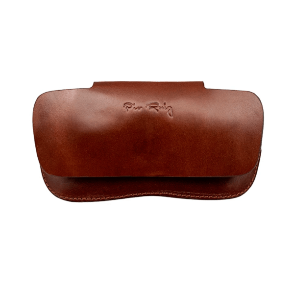 Leather Sunglasses Case - Red Color Perseus Model